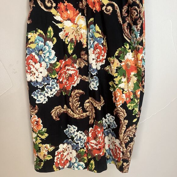 Rubber Ducky Productions Black‎ Floral Knee Length Pin-Up Pencil Dress, SZ Small - Picture 8 of 12